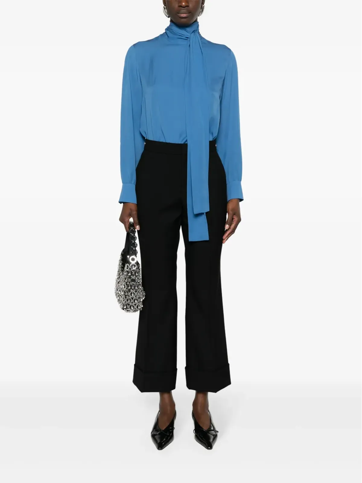 Gucci パッシーボウカラー シルクブラウス - 画像2