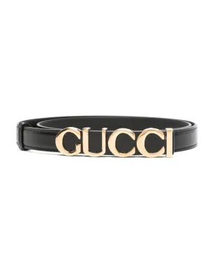 Gucci ロゴバックル細ベルト - サムネイル1