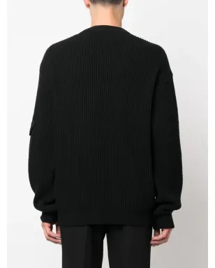 Moschino ロゴパッチ Vネック カーディガン - サムネイル4
