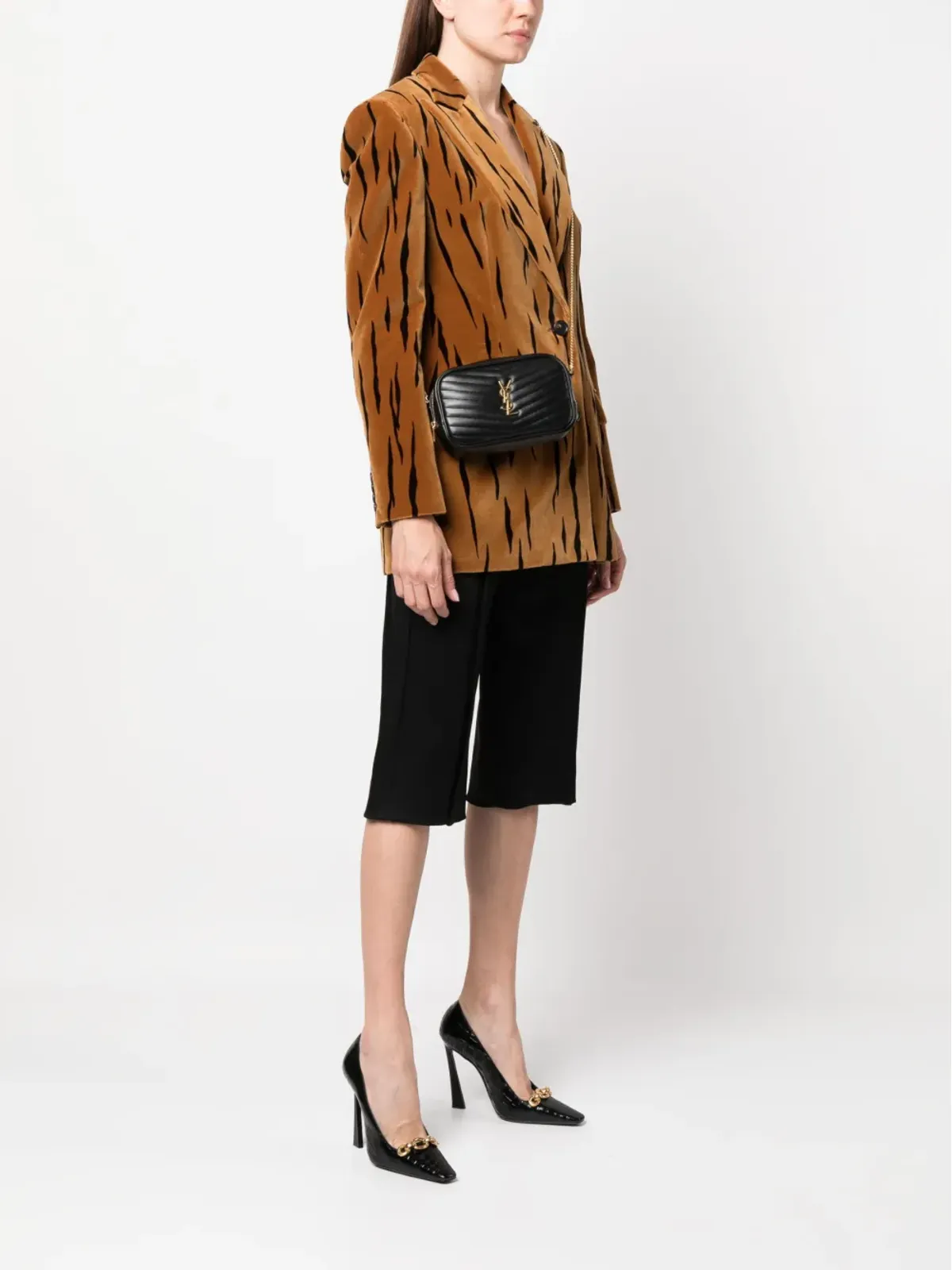 Saint Laurent ロゴプレート クロスボディバッグ - 画像2