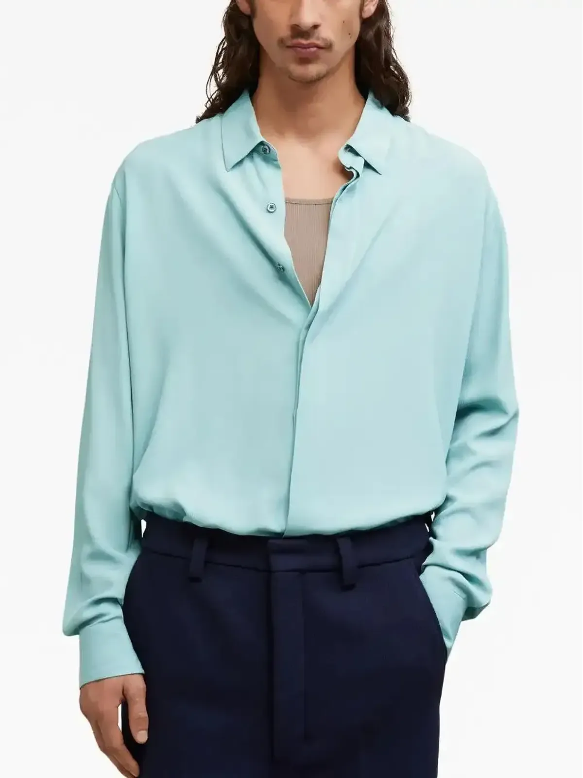 AMI Paris ボタンアップ クレープシャツ - 画像5