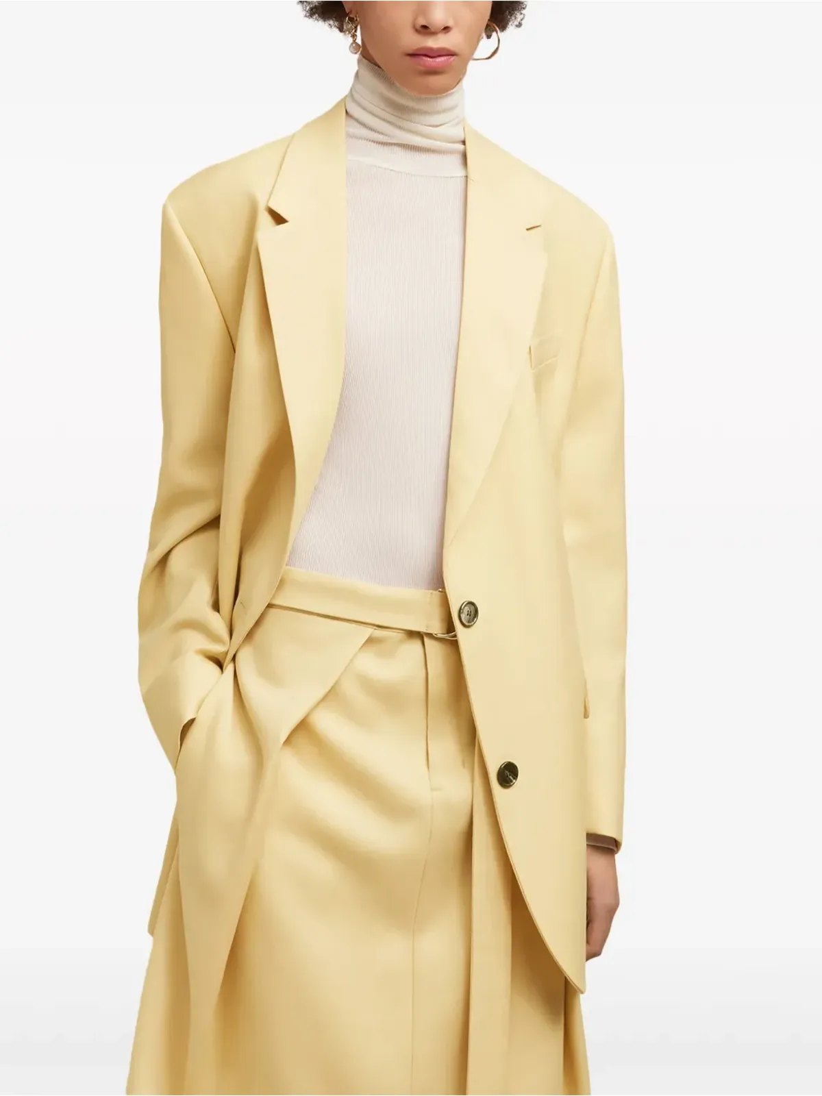 AMI Paris ヴァージンウール ブレザー イエロー - 画像5