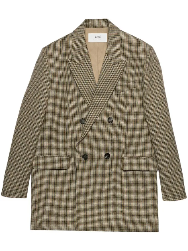 AMI Paris AMI Paris チェック柄 ダブルブレスト ブレザーの商品画像