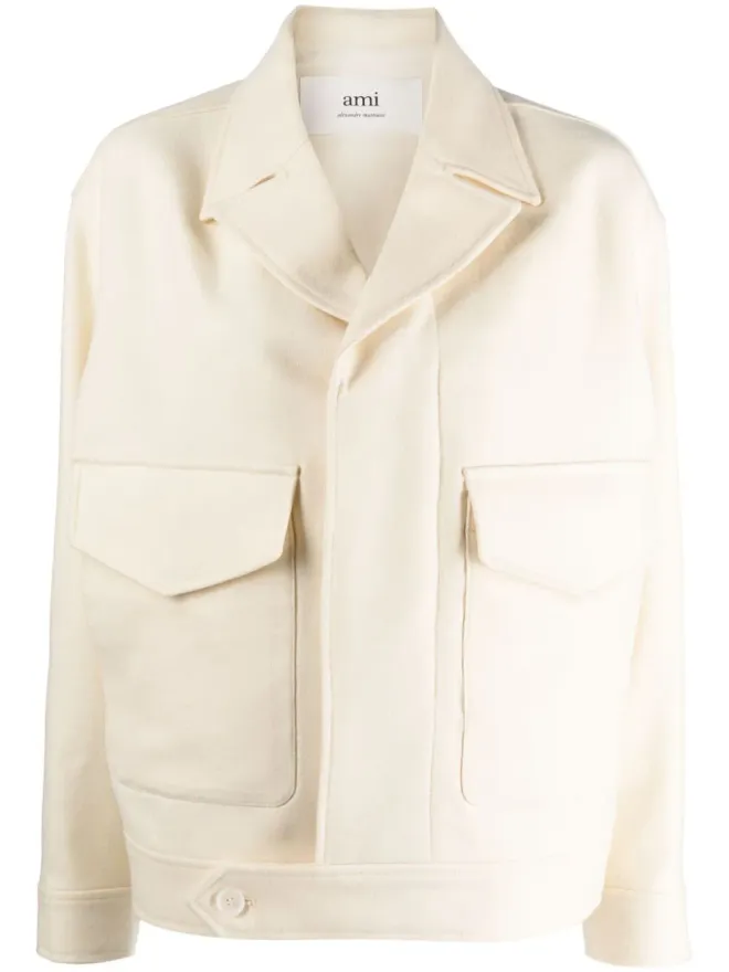 AMI Paris AMI Paris ノッチドラペル ヴァージンウール ジャケット - Whiteの商品画像