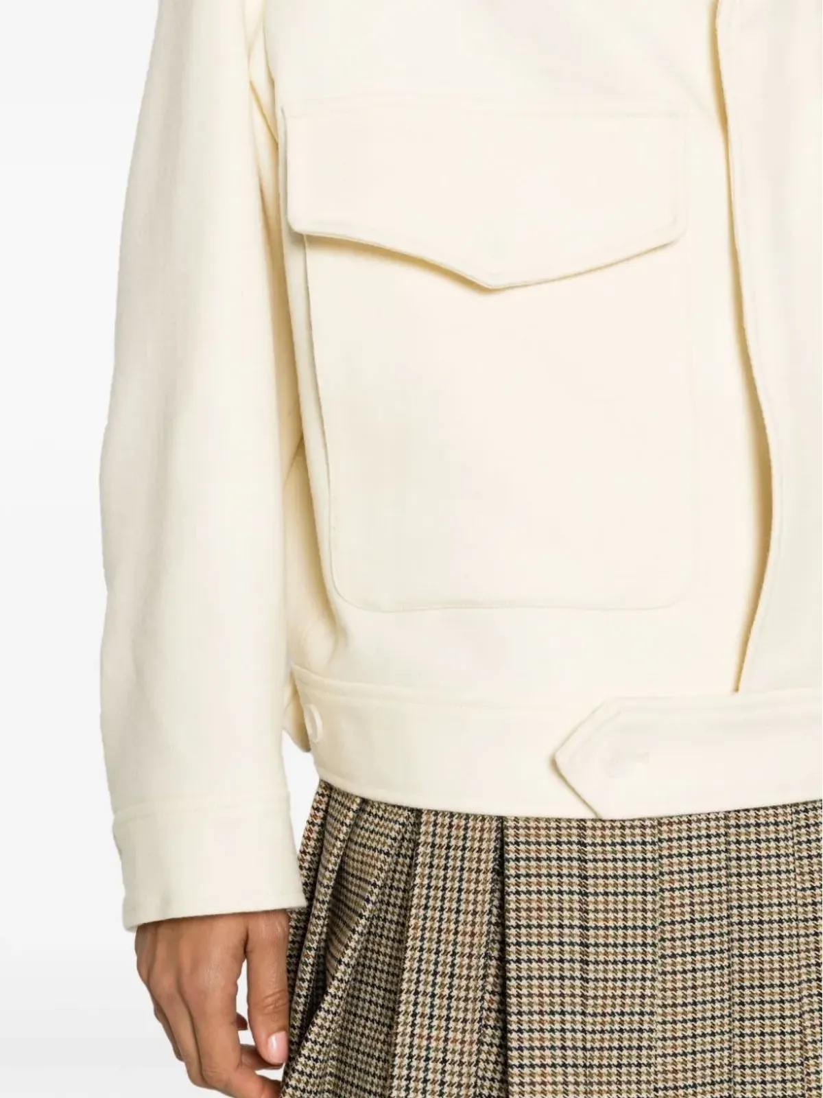 AMI Paris ノッチドラペル ヴァージンウール ジャケット - White - 画像5