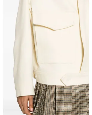 AMI Paris ノッチドラペル ヴァージンウール ジャケット - White - サムネイル5