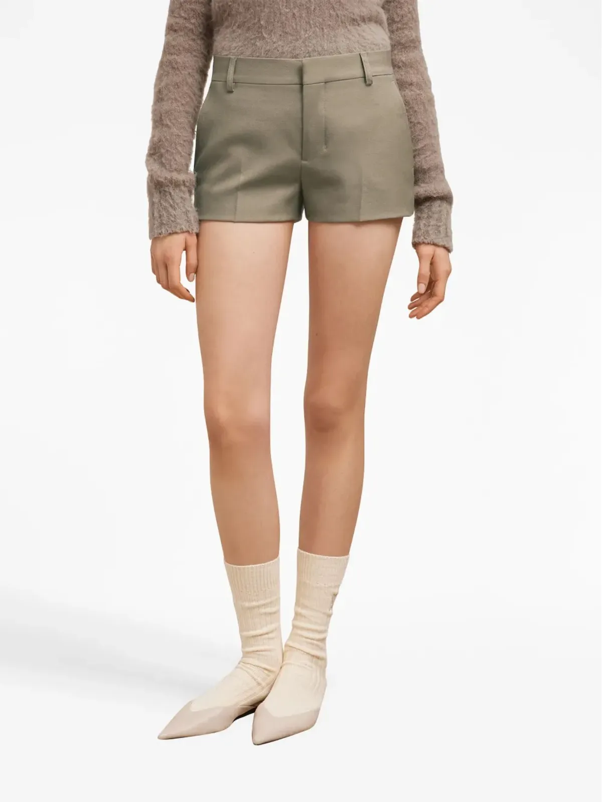AMI Paris テーラードカットウールショーツ - 画像5