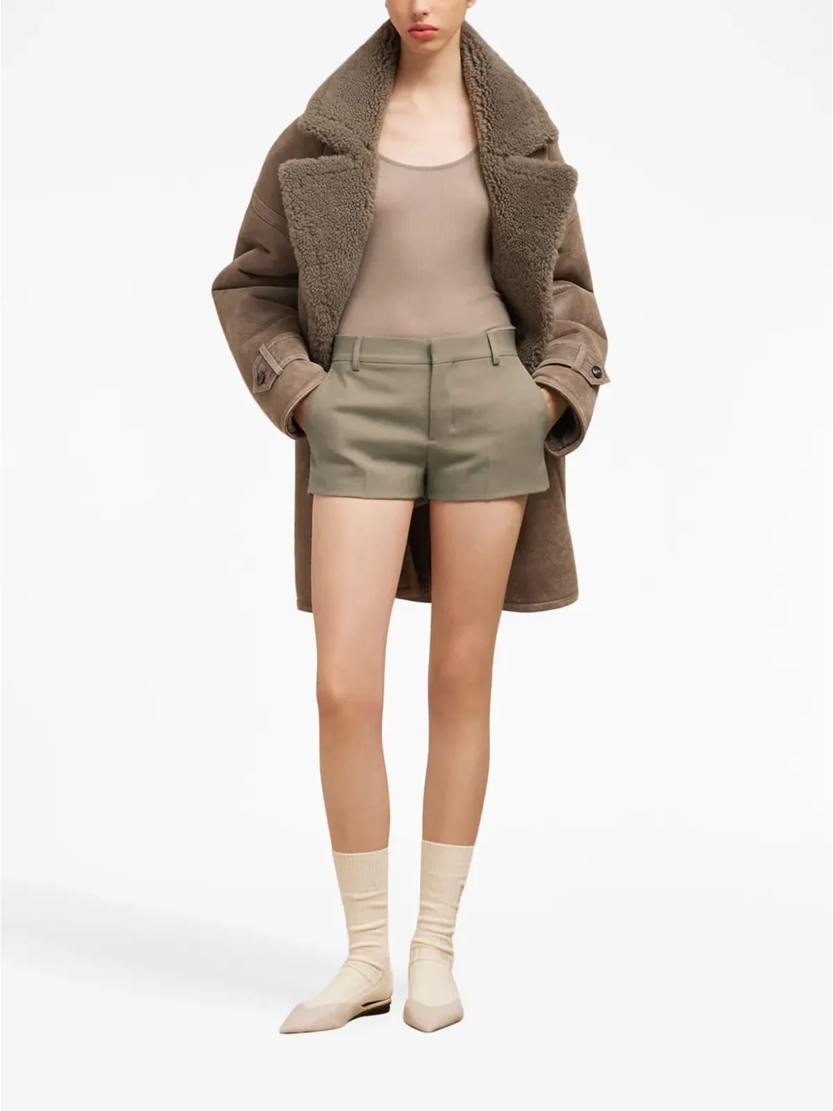 AMI Paris テーラードカットウールショーツ - 画像2