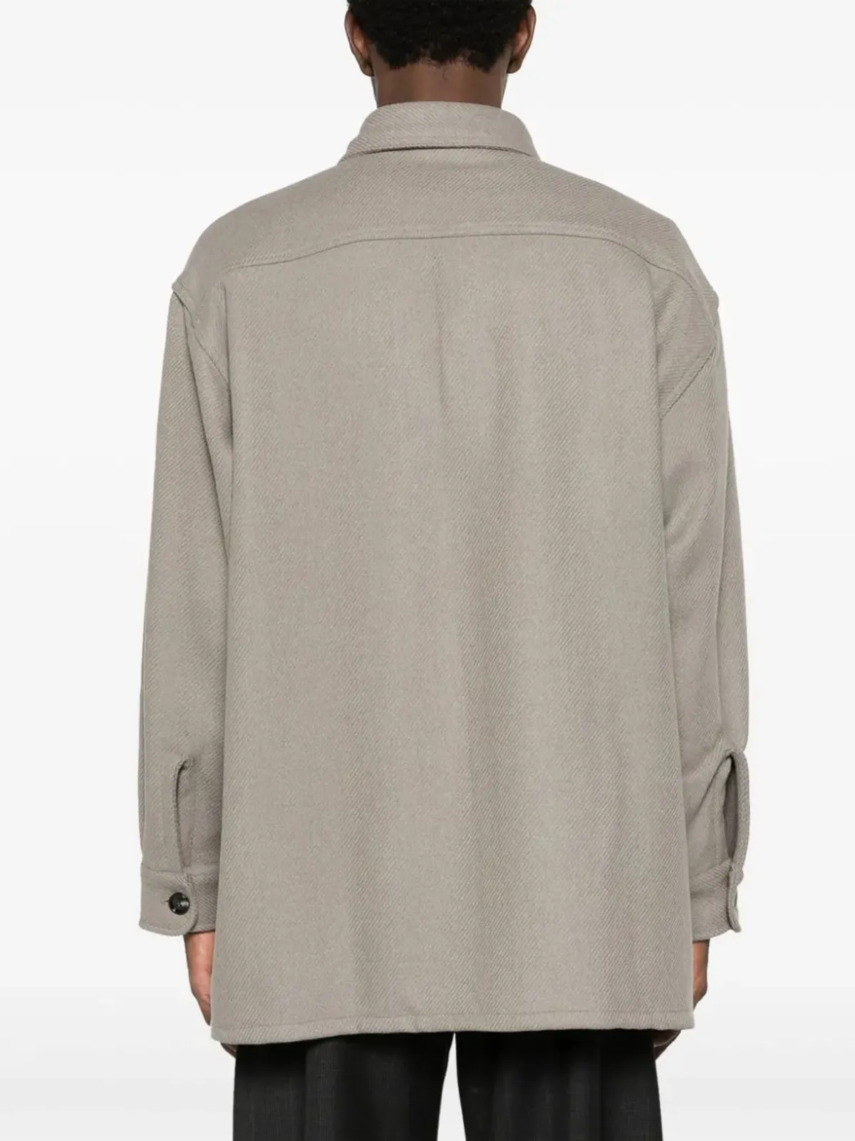 AMI Paris スプレッドカラー ウールブレンド シャツジャケット - 画像5