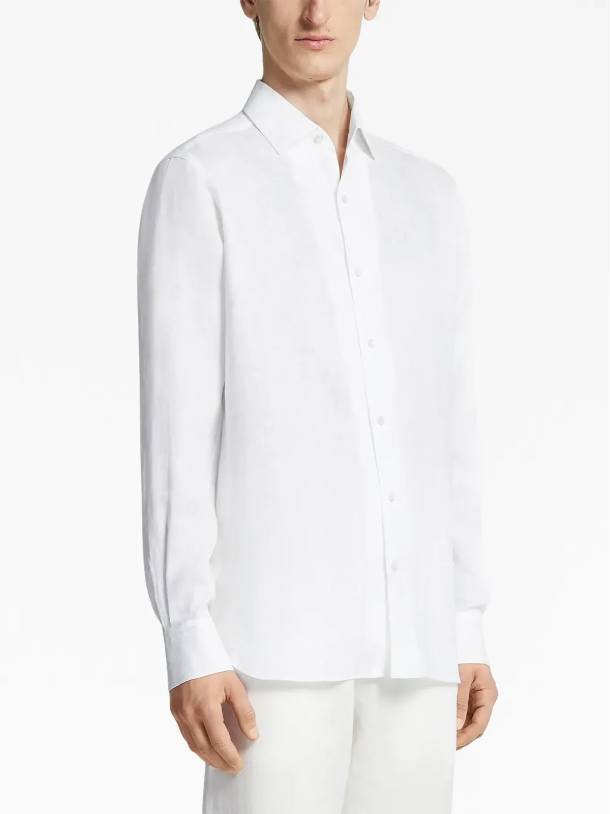 Zegna リネン長袖シャツ - 画像3