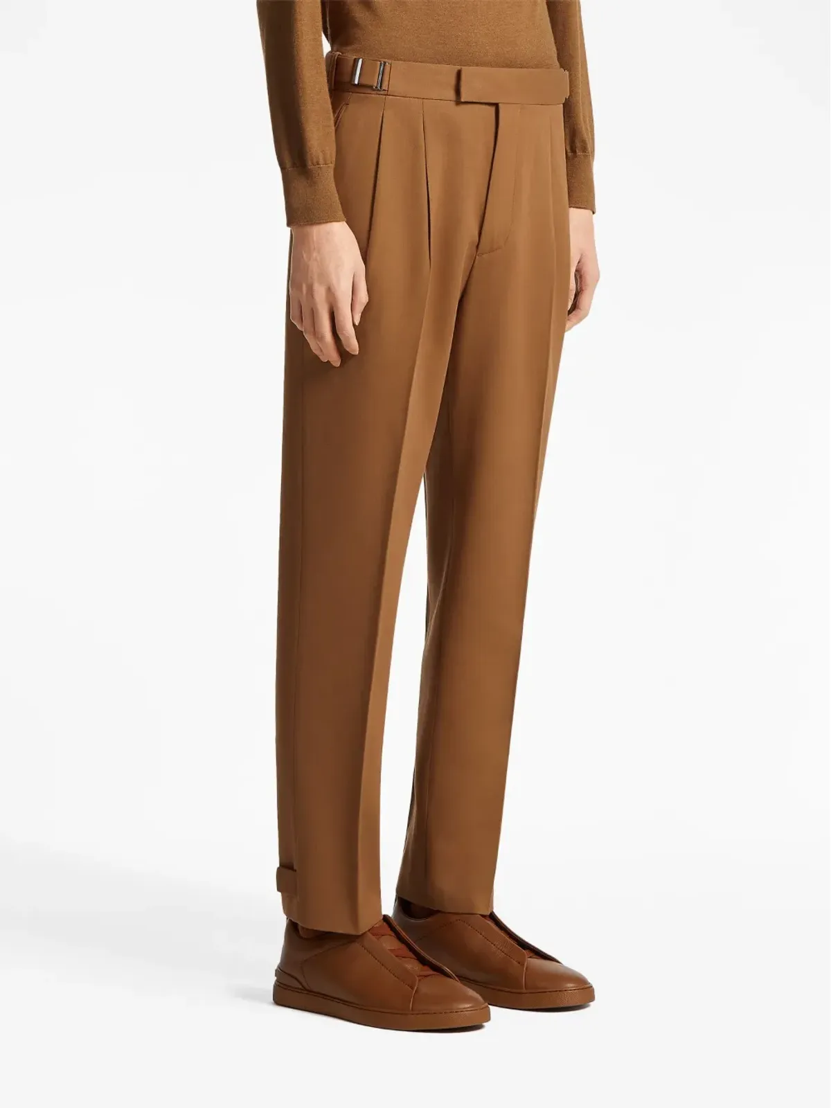 Zegna プリーツディテールのストレートパンツ - 画像3