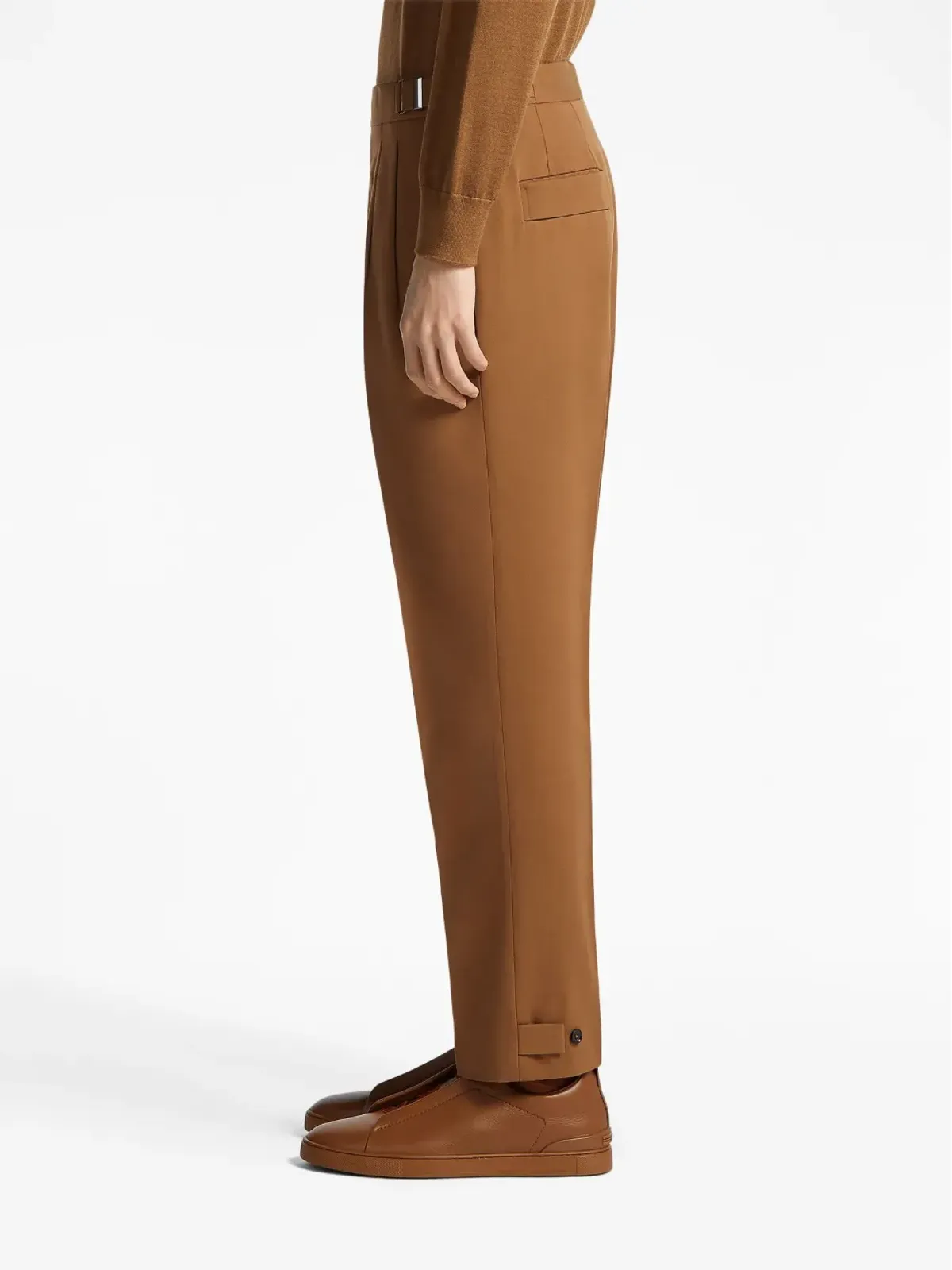 Zegna プリーツディテールのストレートパンツ - 画像4