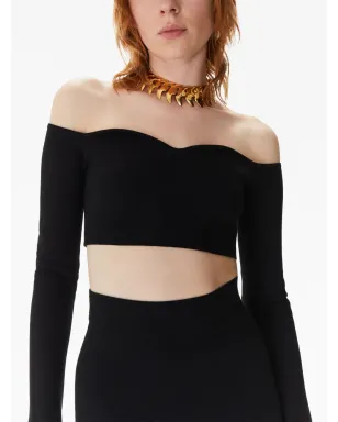 Nina Ricci オフショルダークロップトップ - サムネイル3