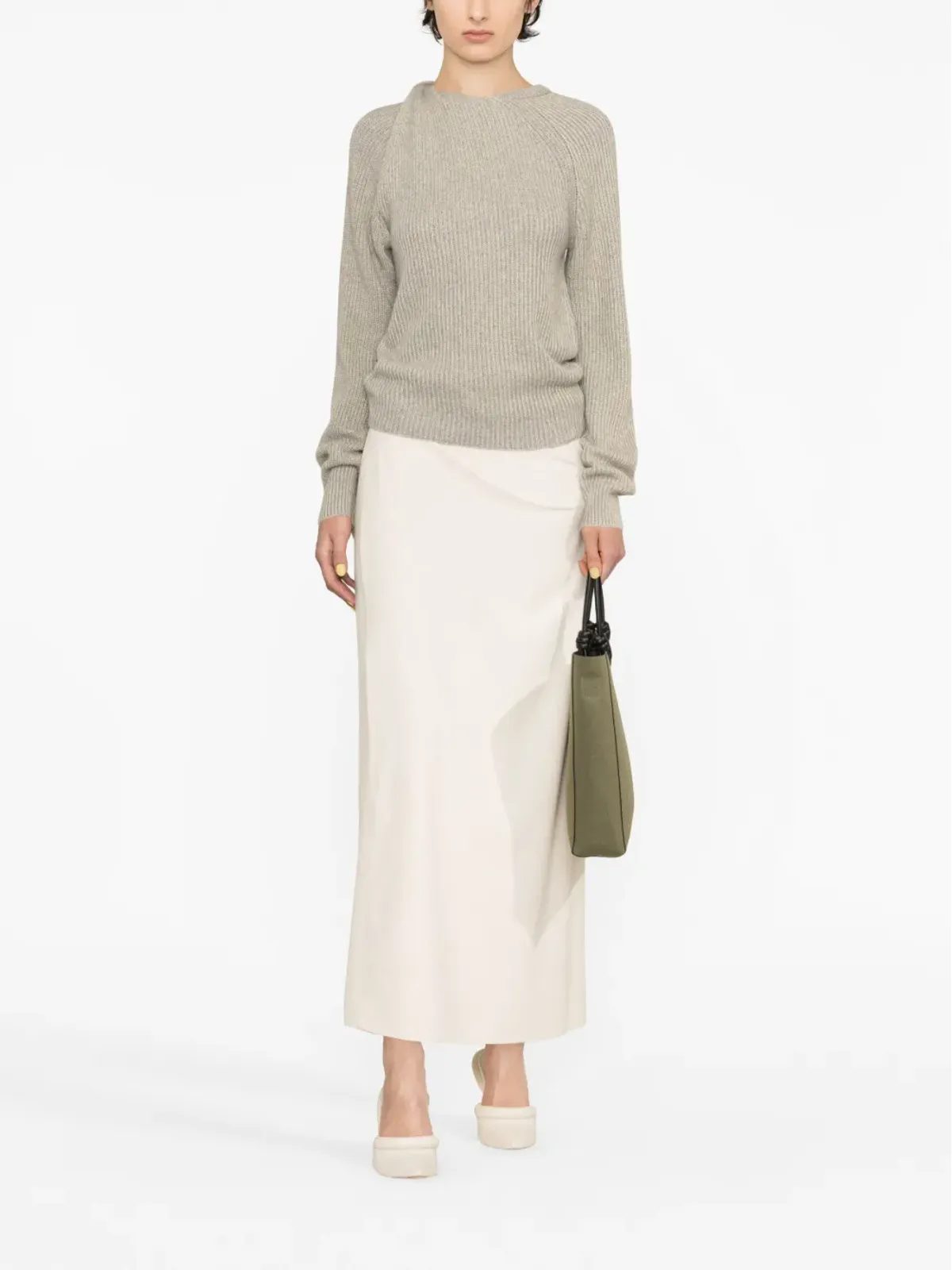 Stella McCartney ツイストディテール リブ編みセーター - 画像2