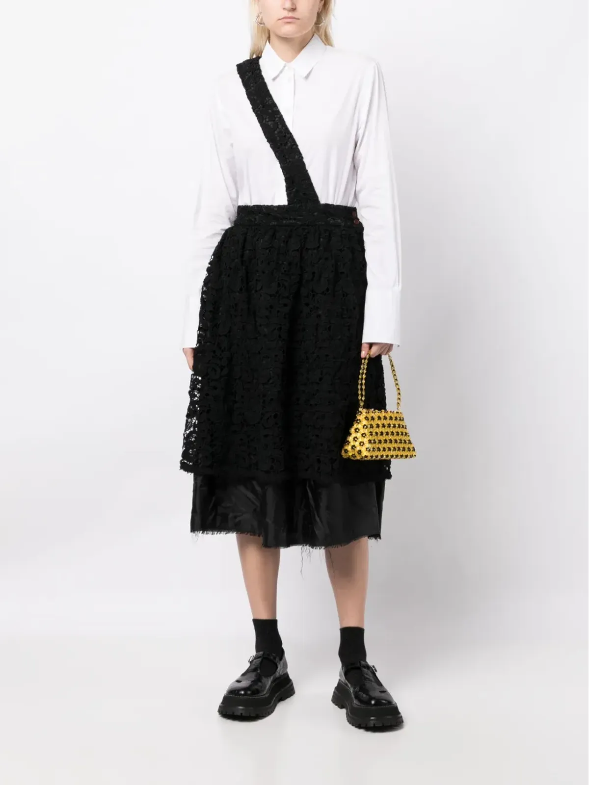 Comme Des Garçons Comme Des Garçons 花柄レースのハイウエストスカート - 画像2