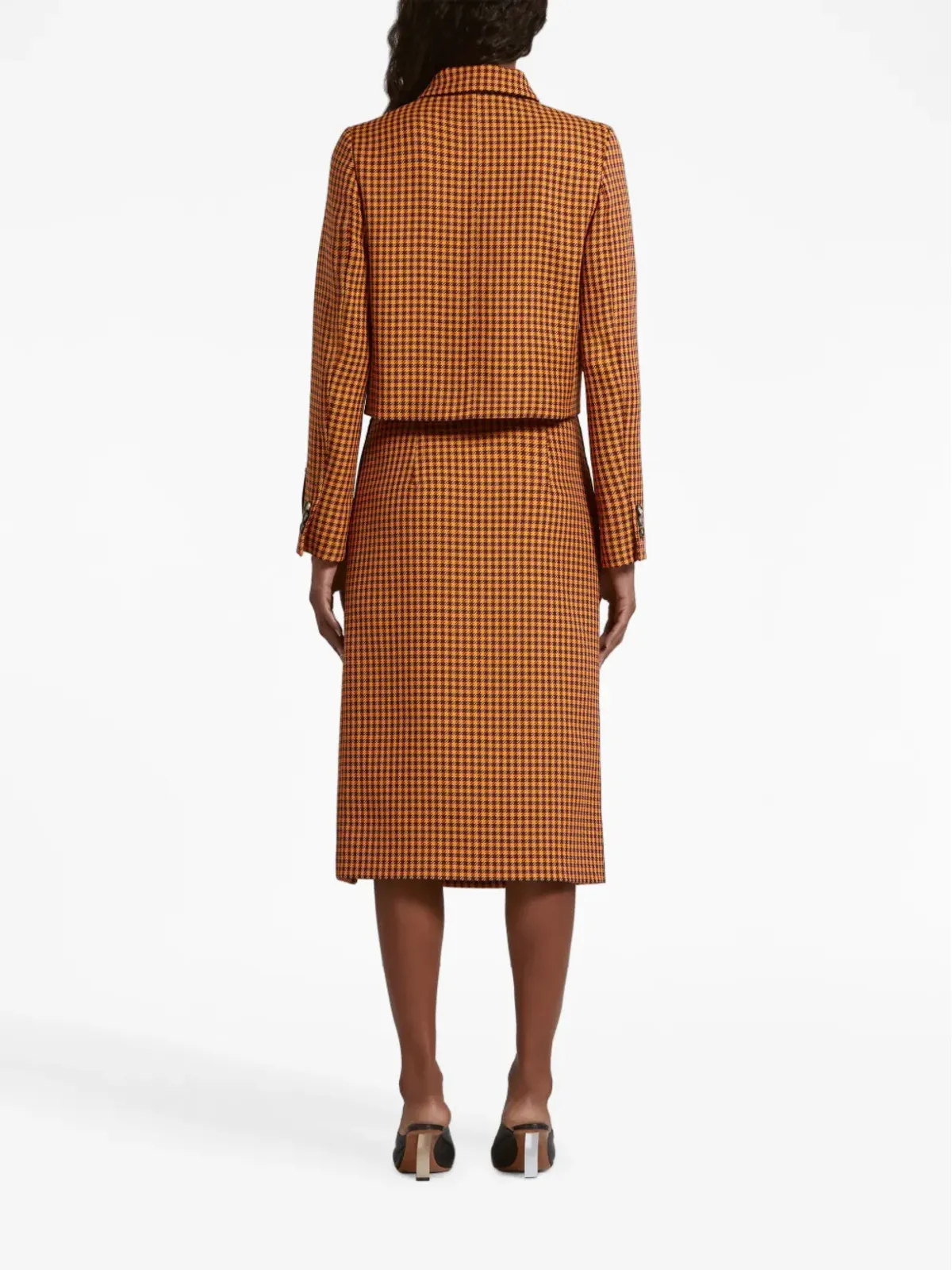 Marni チェック柄ミディスカート - イエロー - 画像3