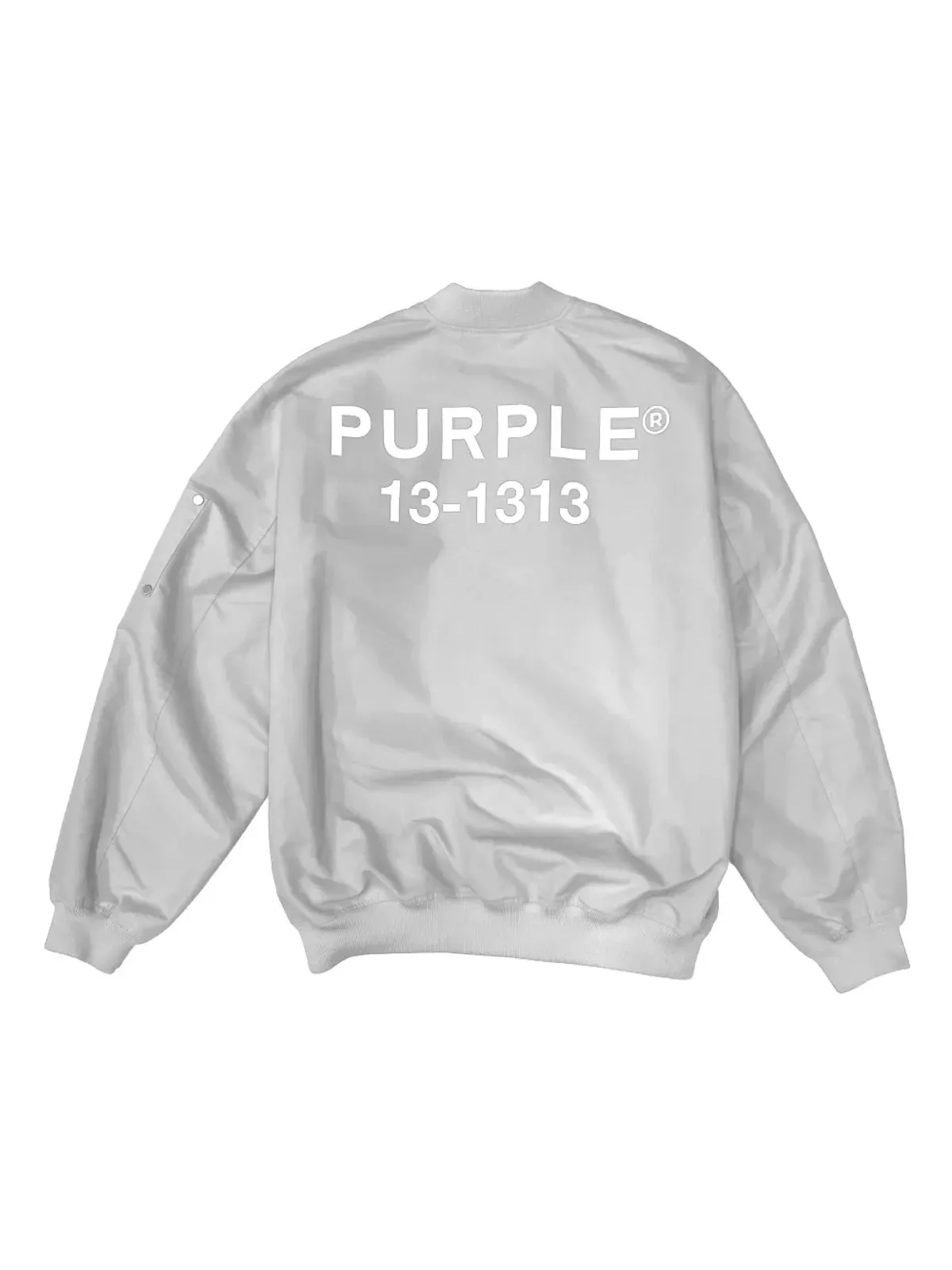 Purple Brand ロゴプリント コットン ボンバージャケット - グレー - 画像2