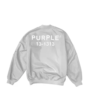 Purple Brand ロゴプリント コットン ボンバージャケット - グレー - サムネイル2