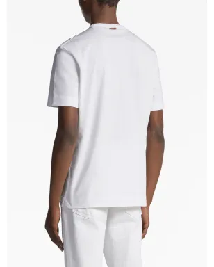 Zegna ロゴ刺繍入り コットン Tシャツ - White - サムネイル3