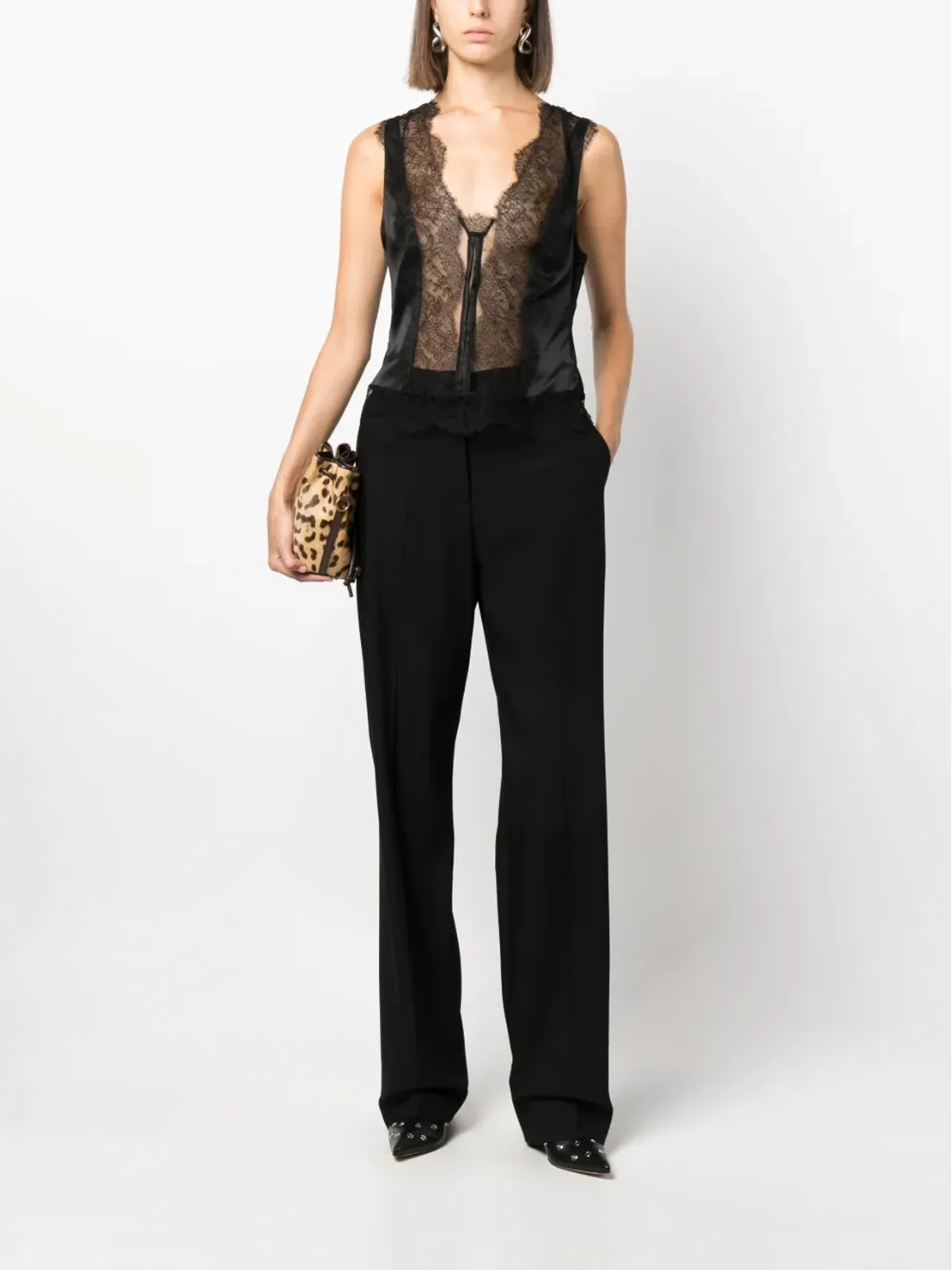 TOM FORD シルクサテン レース キャミソールトップ - 画像2