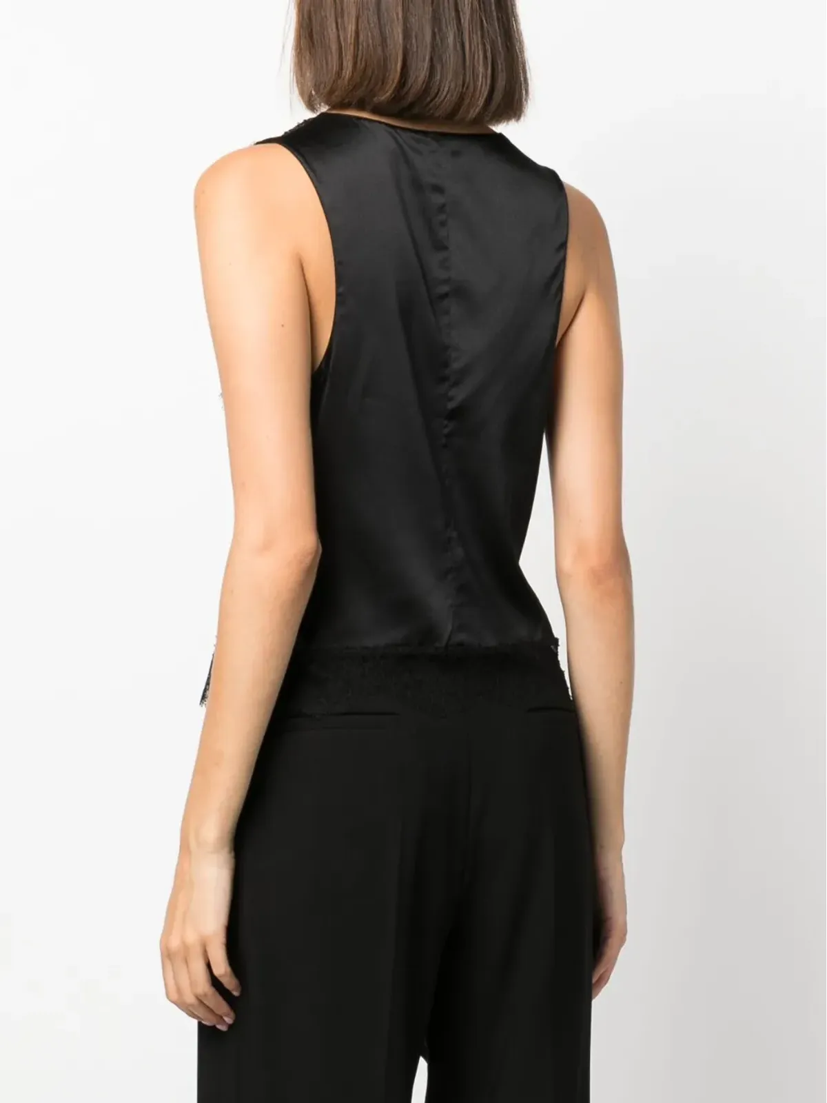 TOM FORD シルクサテン レース キャミソールトップ - 画像4
