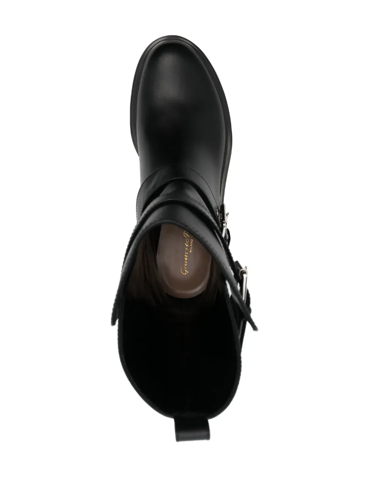 Gianvito Rossi アンフィビアン・バックルド・バイカーブーツ - ブラック - 画像4