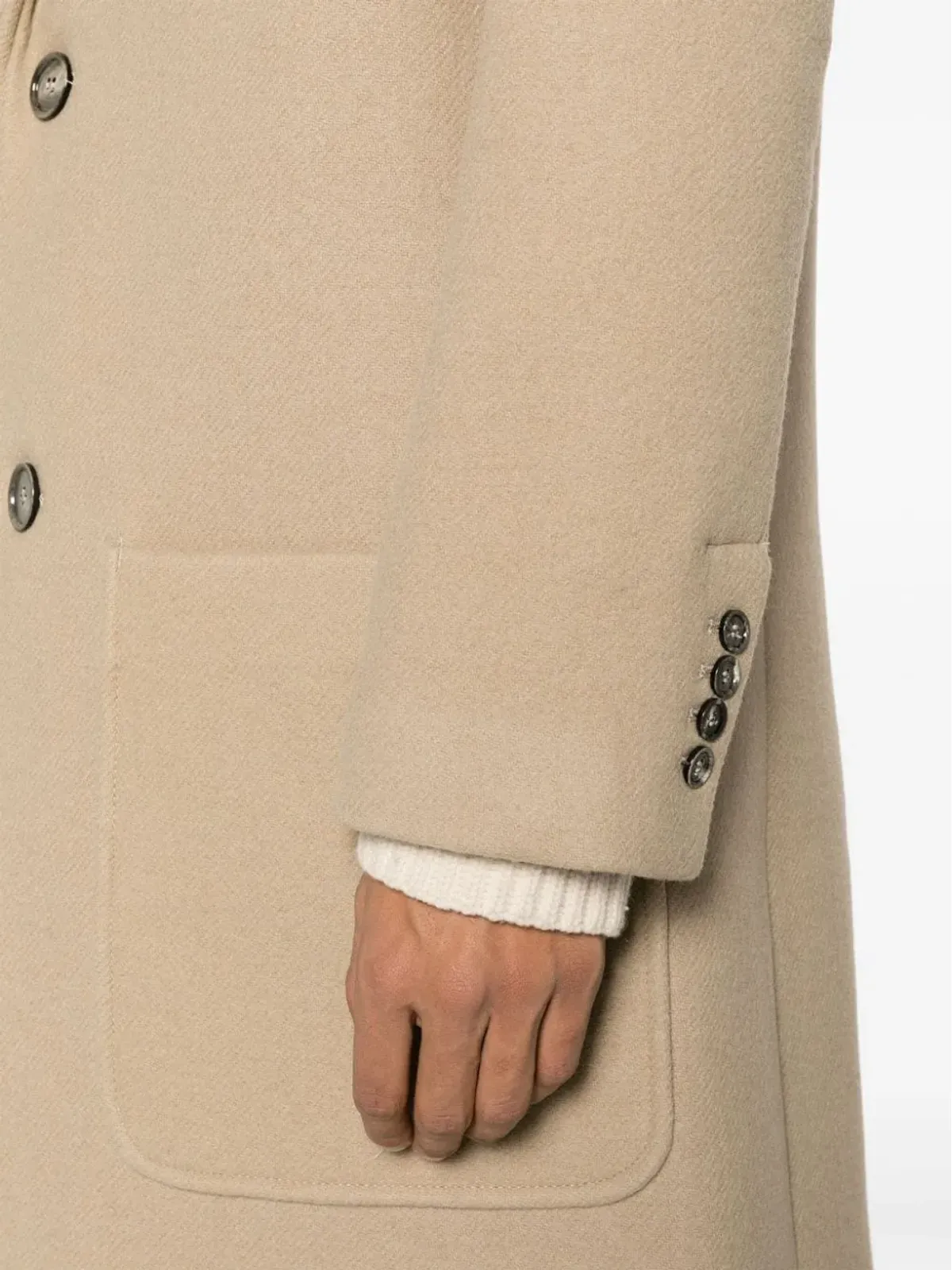 AMI Paris ヴァージンウール シングルブレストコート - 画像5