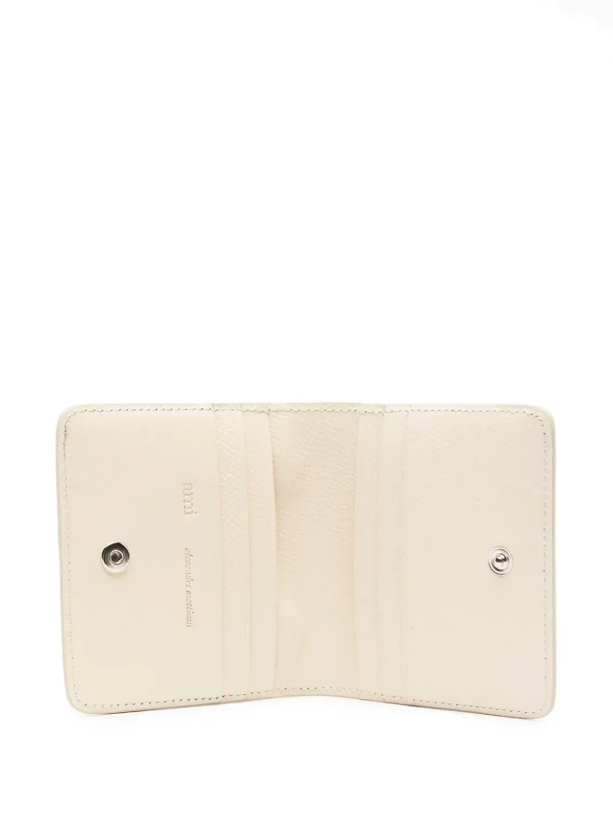 AMI Paris Ami de Coeur leather card holder - Neutrals - 画像3