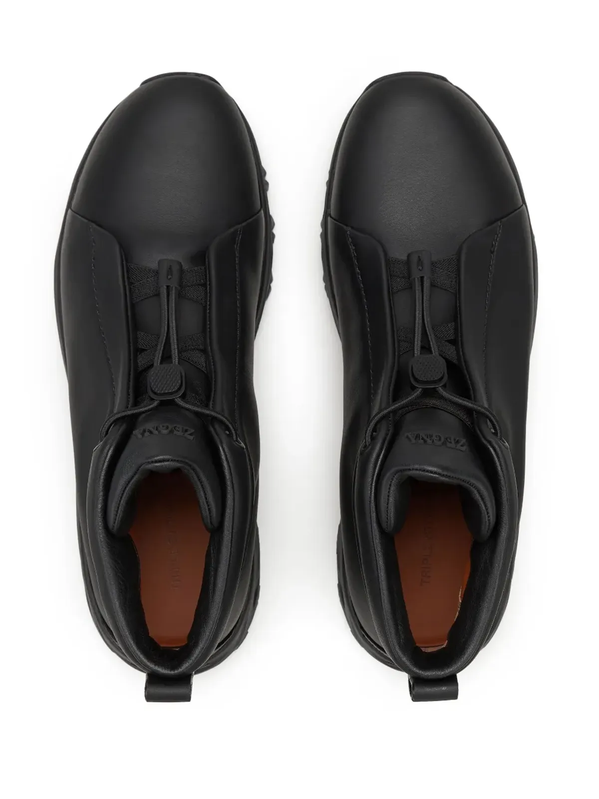 Zegna トリプルステッチ ヴェッタ レザー スニーカー - 画像4