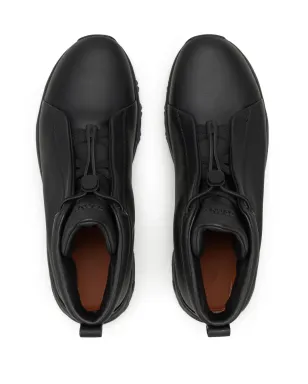 Zegna トリプルステッチ ヴェッタ レザー スニーカー - サムネイル4