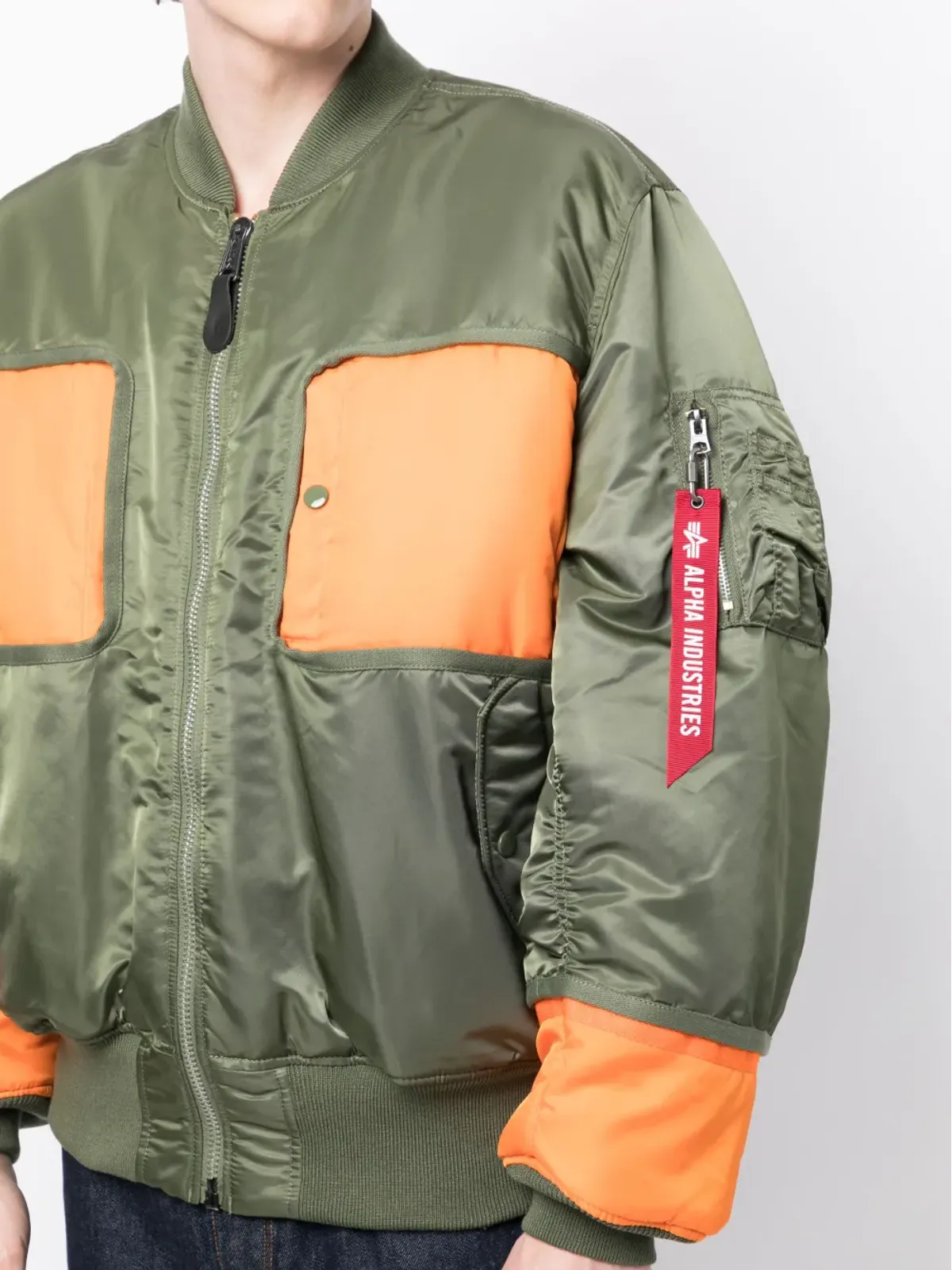 Junya Watanabe MAN カラーブロック・パネルドBomberジャケット - 画像5