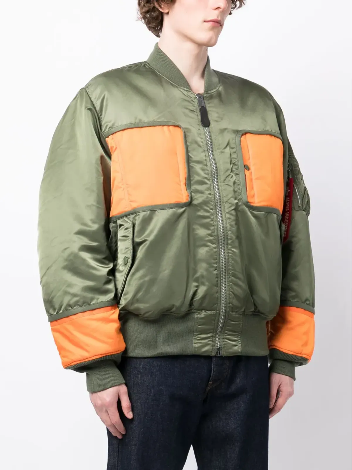 Junya Watanabe MAN カラーブロック・パネルドBomberジャケット - 画像3