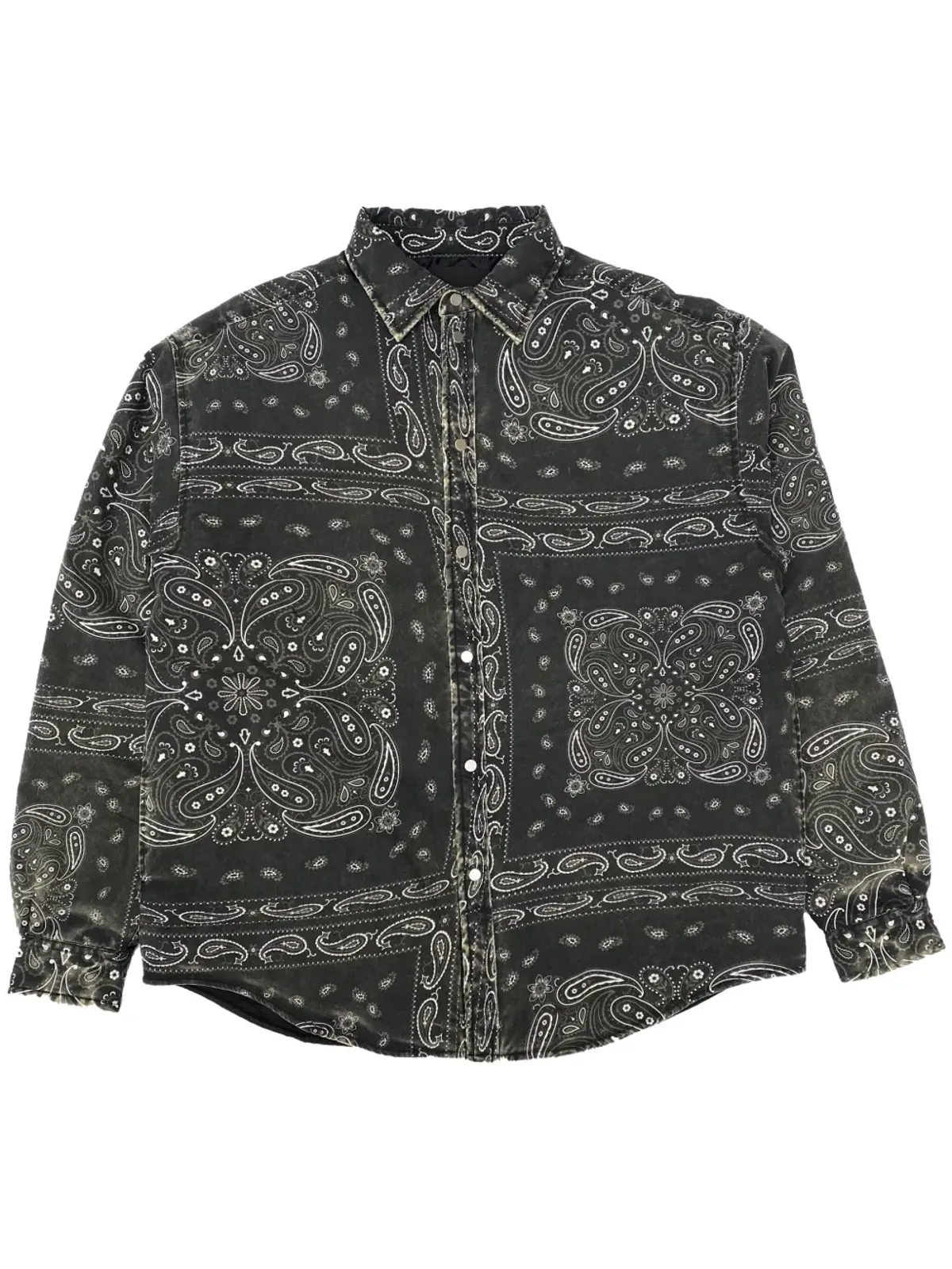 Purple Brand バンダナプリント・フェードド・コットンシャツ - 画像1