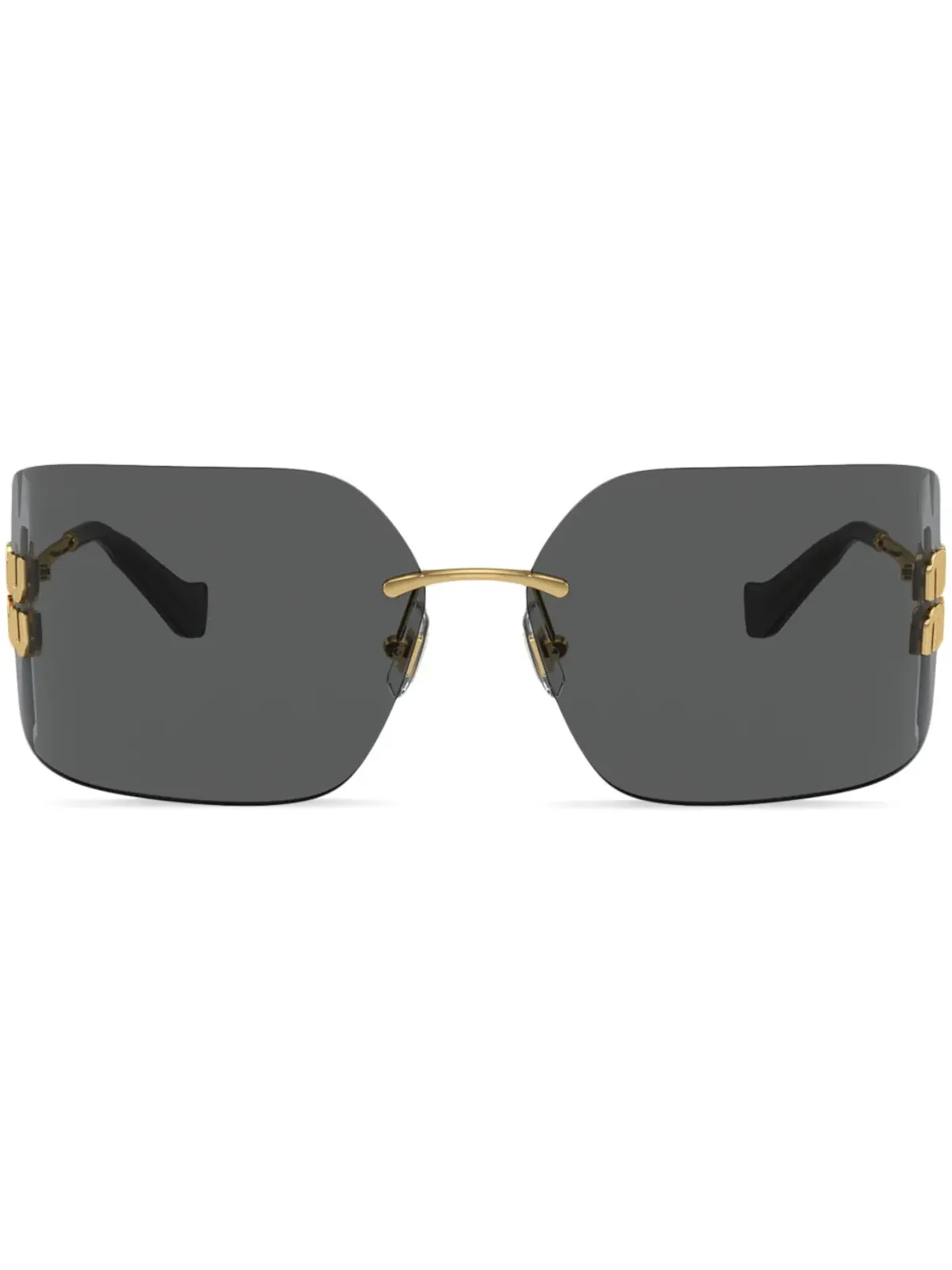 Miu Miu Eyewear ランウェイ フレームレスサングラス - ゴールド - 画像1