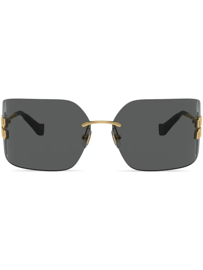 Miu Miu Eyewear Miu Miu Eyewear ランウェイ フレームレスサングラス - ゴールドの商品画像