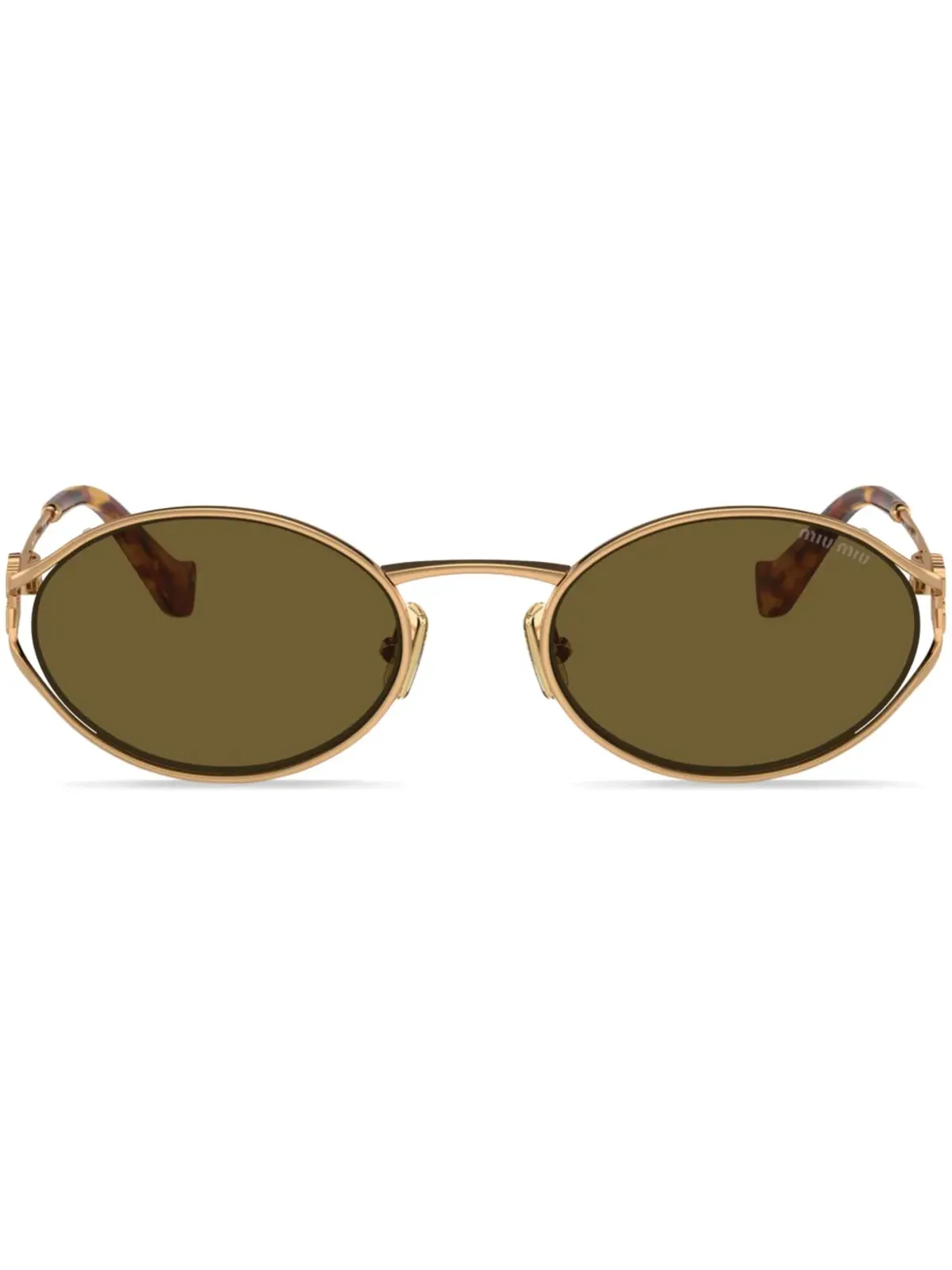 Miu Miu Eyewear ロゴプレートサングラス - 画像1