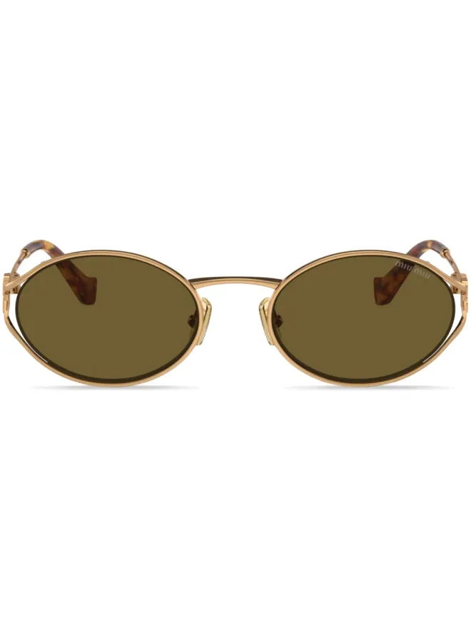 Miu Miu Eyewear Miu Miu Eyewear ロゴプレートサングラスの商品画像