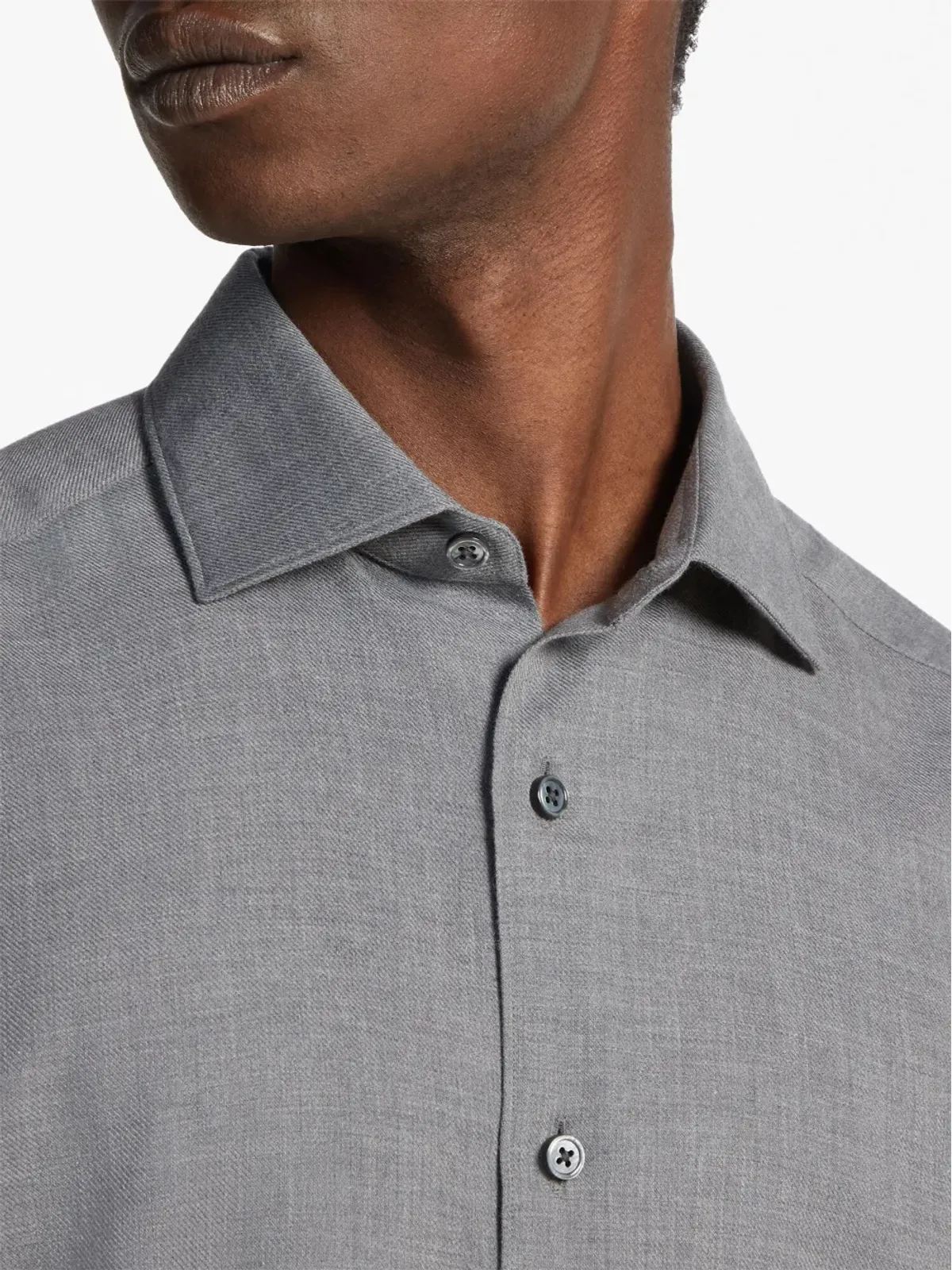 Zegna Cashco コットン-カシミヤ混紡 シャツ - 画像5