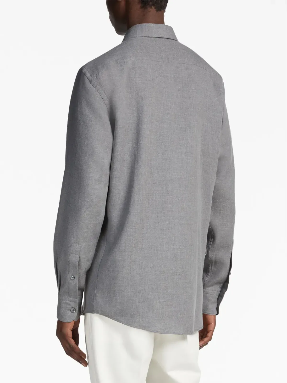 Zegna Cashco コットン-カシミヤ混紡 シャツ - 画像4
