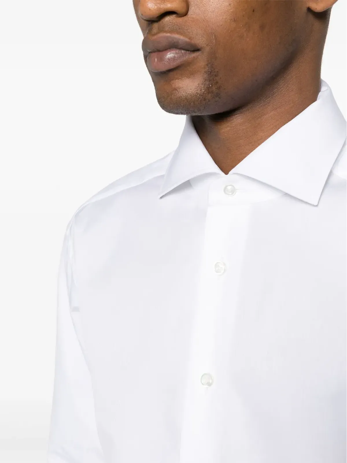 Zegna トーン・ピンストライプ柄シャツ - 画像5