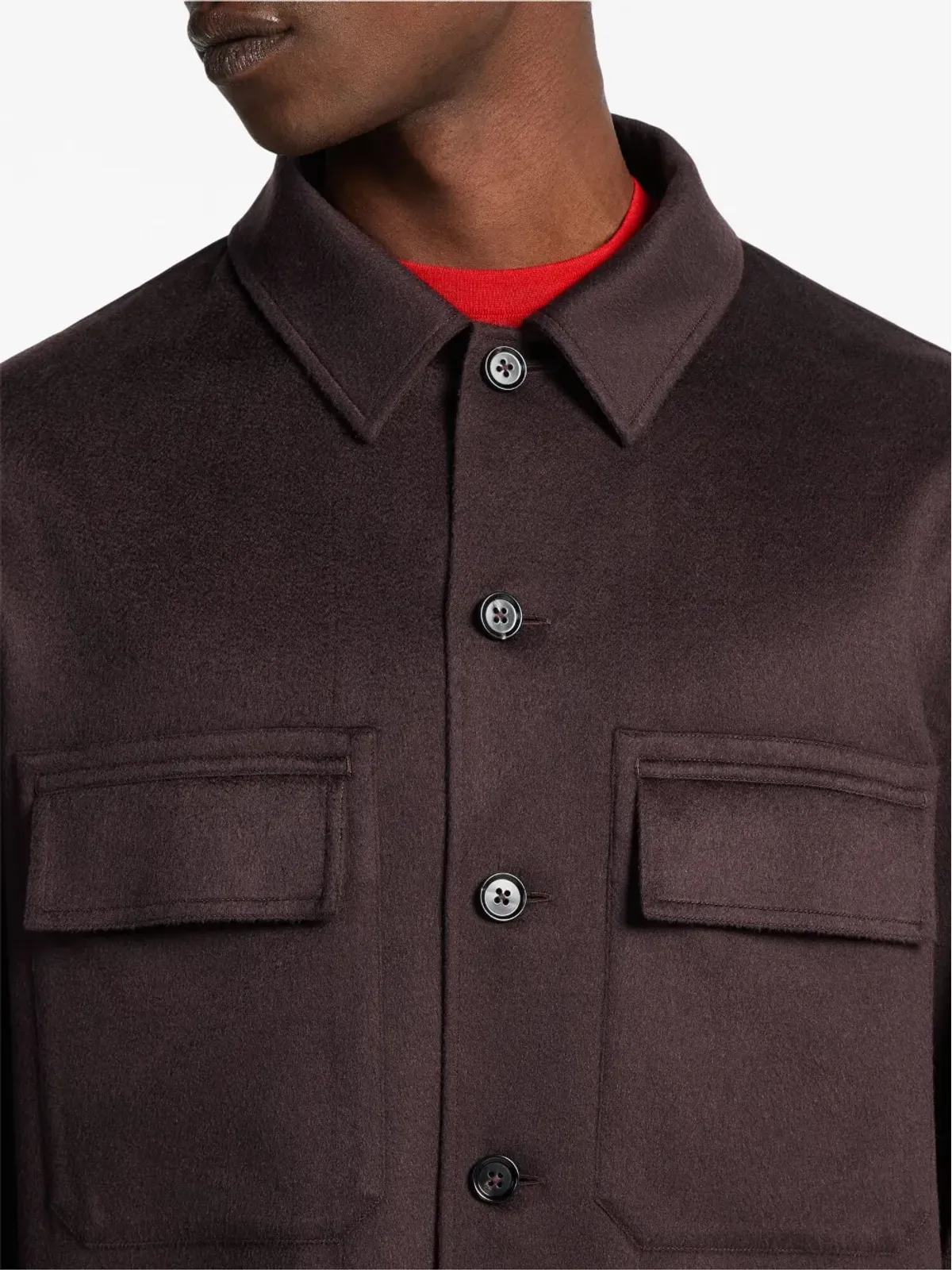 Zegna アルバ・オアシ カシミア オーバーシャツ - 画像5
