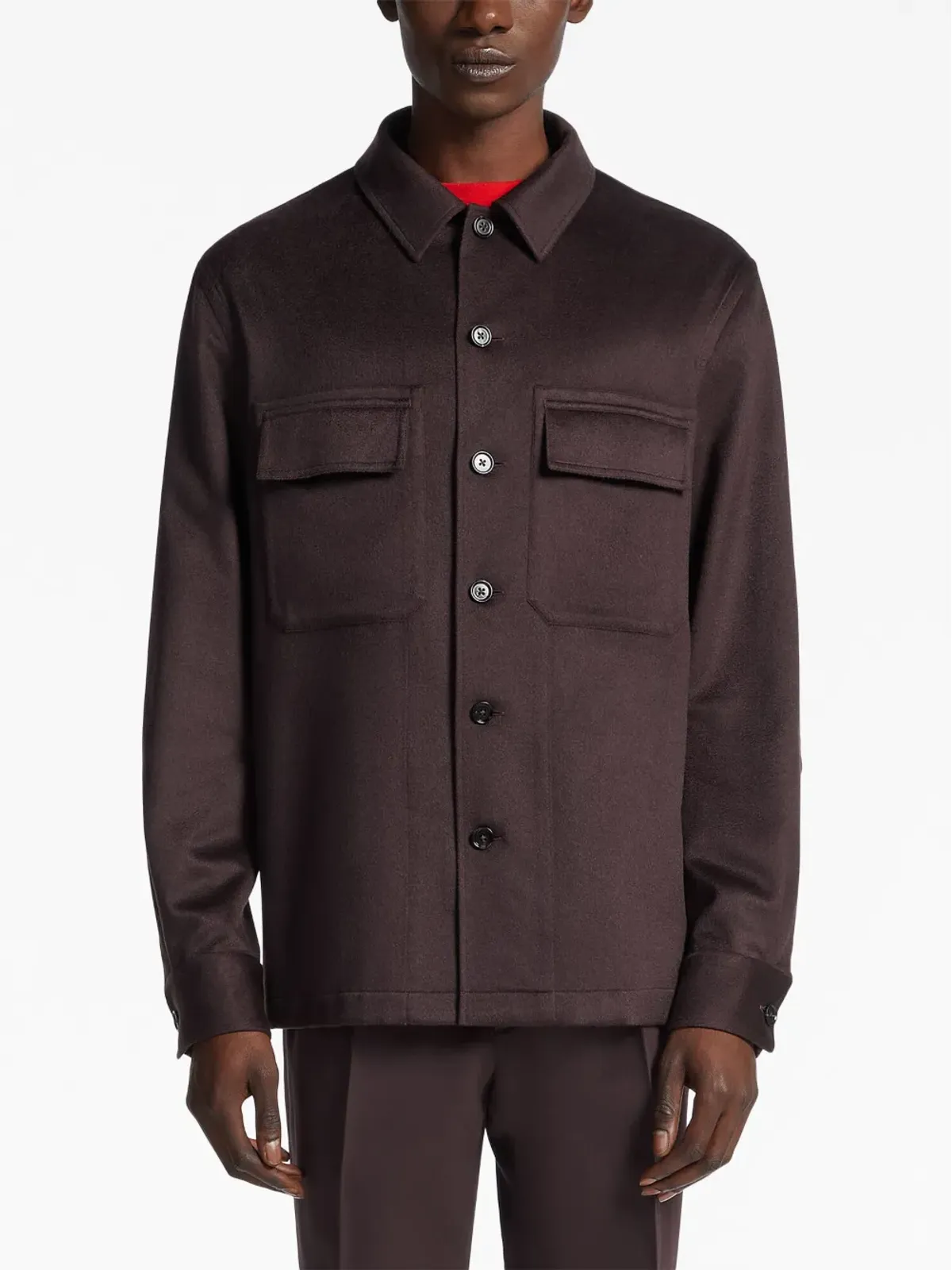Zegna アルバ・オアシ カシミア オーバーシャツ - 画像3