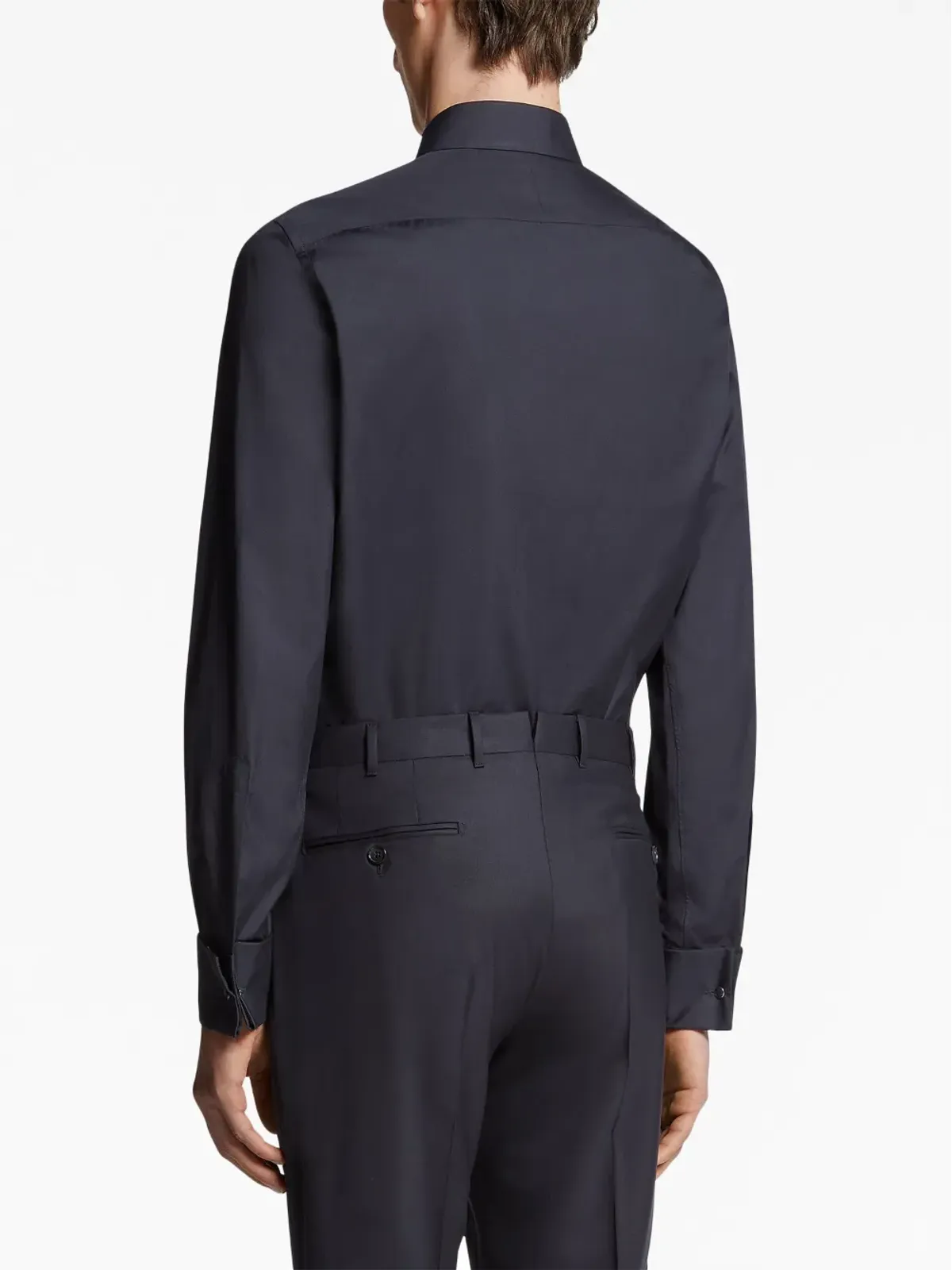 Zegna トロフェオ シャツ ブルー - 画像4