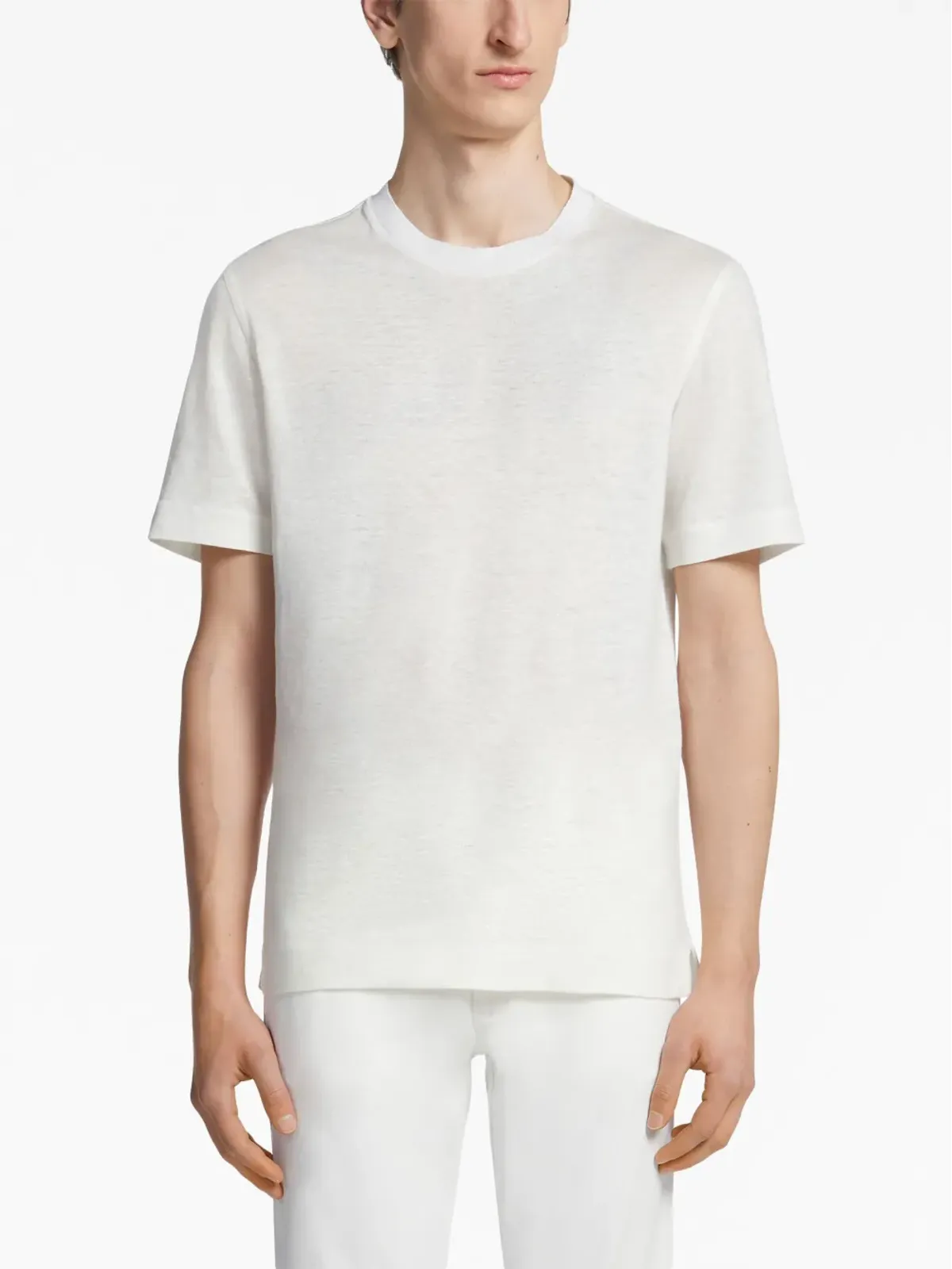 Zegna リネン半袖Tシャツ - 画像3