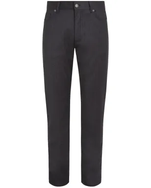 Zegna ロッチャ ストーンウォッシュ ウールパンツ ブラック - サムネイル1