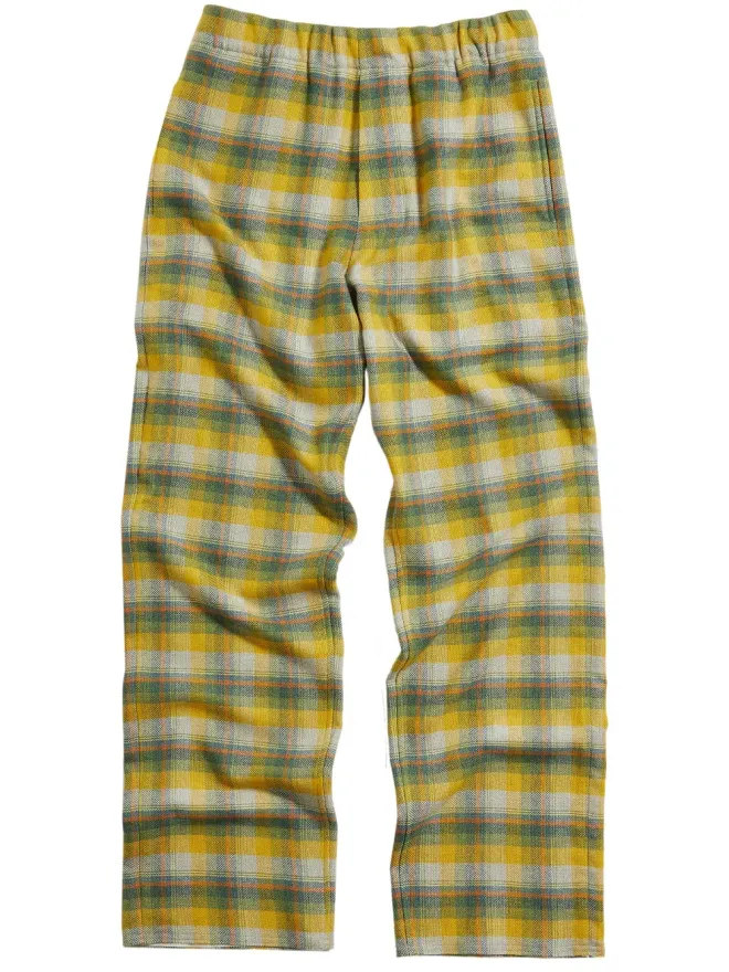 ZEGNA Zegna シルク×カシミヤ混紡 トラックパンツ - イエローの商品画像