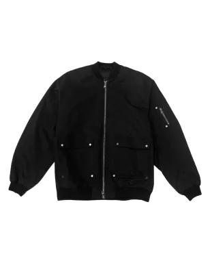 Purple Brand Poly logo-print bomber jacket - Black - サムネイル1