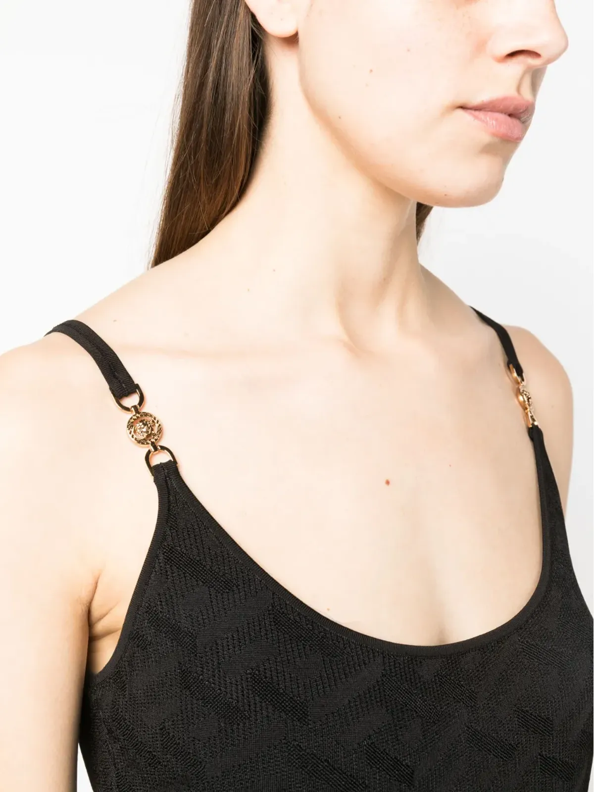 Versace La Greca編みニットミディドレス - 画像5