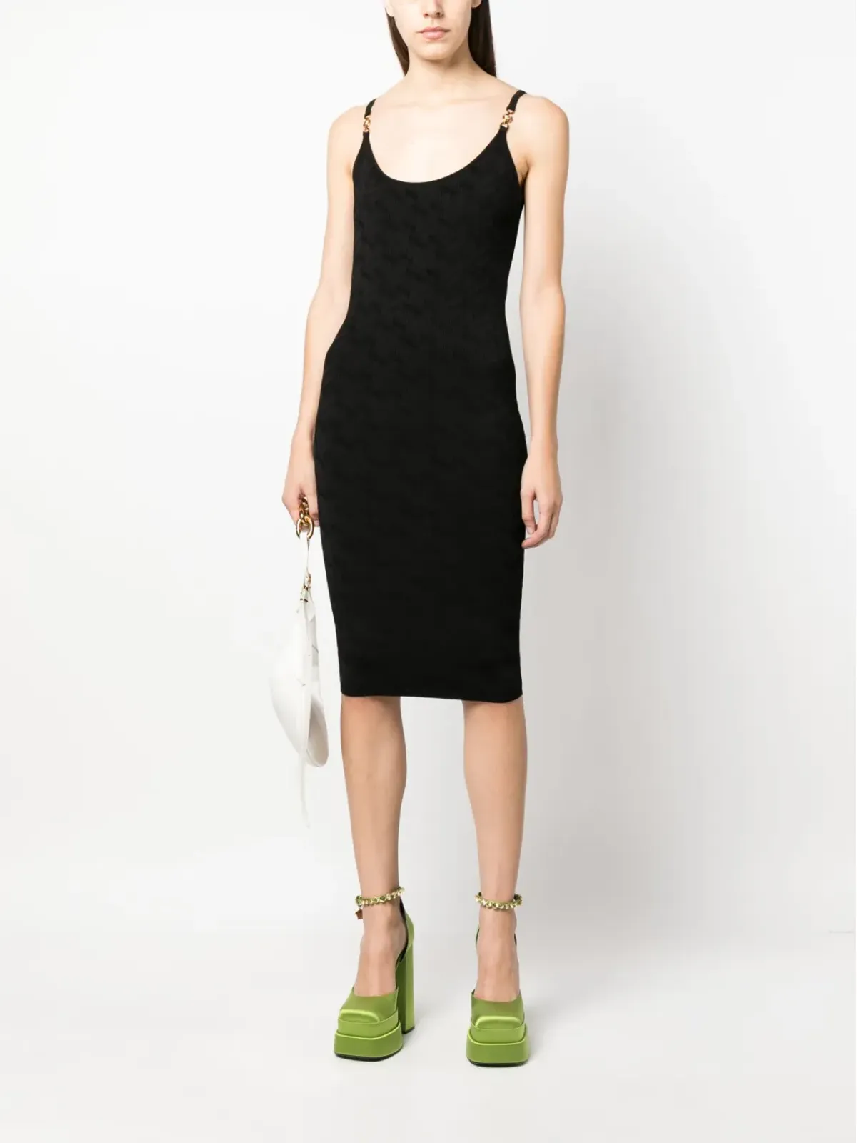 Versace La Greca編みニットミディドレス - 画像2