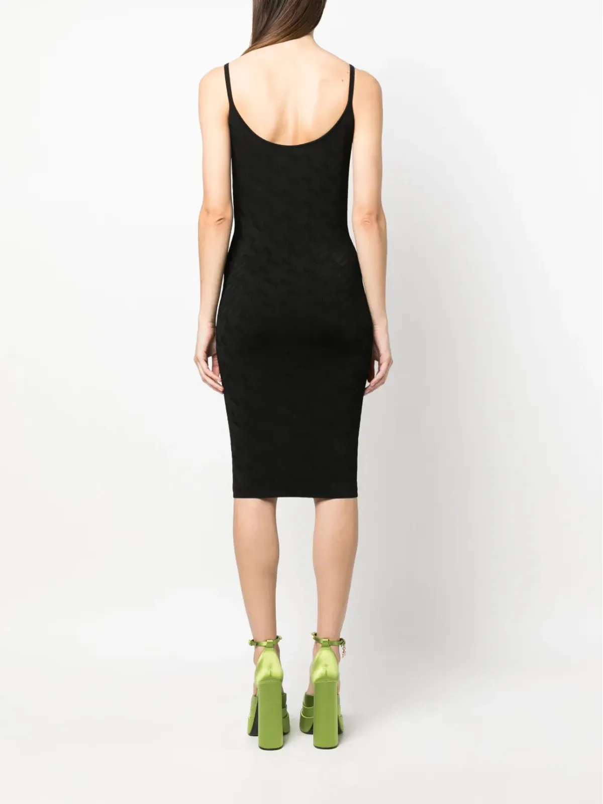 Versace La Greca編みニットミディドレス - 画像4